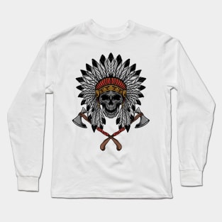skull indian Long Sleeve T-Shirt